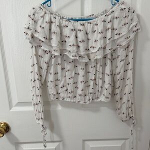 Abercrombie & Fitch White Floral Blouse